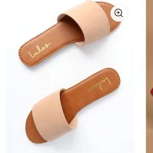 NEW Lulu's addison natural slide sandals